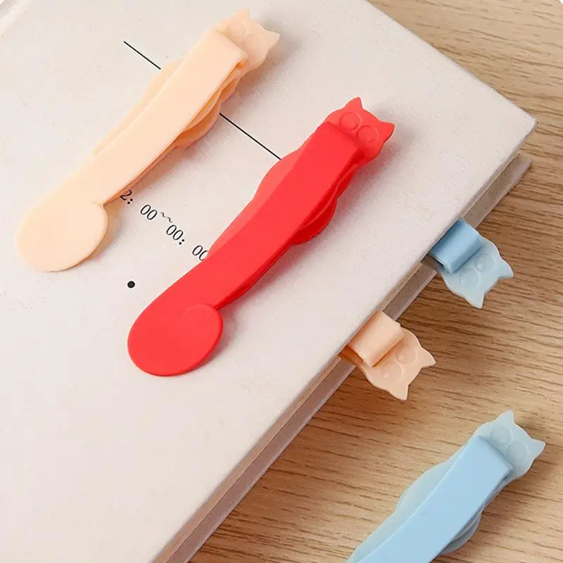 3pcs Automatic Book Marks Silicone Reading Automatic Bookmarks Cute Book Page Markers Book Clip Bookmark Buckle for Readers