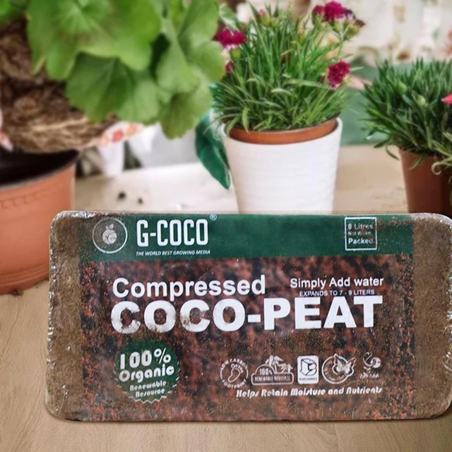 Coco Coir Brick for Plants, 2 Packs 100% Natural Organic Compressed Coconut  Coir Fiber with Low EC & PH Balance, High Nutrition Coconut Soil Coco