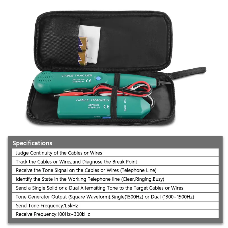 LAN Network Cable Tester RJ11 RJ45 Ethernet Phone Wire Tracker Line Finder for N