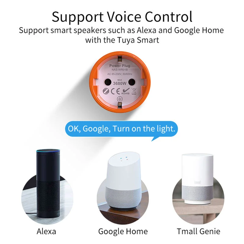 ? Tuya Zigbee 3.0 스마트 전원 플러그 16A EU 콘센트 어린이 잠금 스마트 소켓 원격 제어 Alexa Google 홈으로 작동