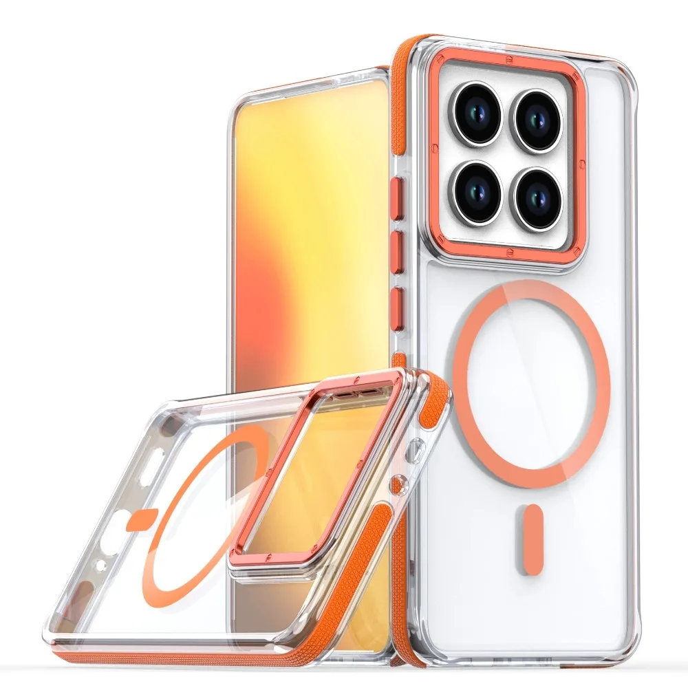 Sleek Anti-Yellow Transparent Magnetic Phone Case with Magsafe Compatibility