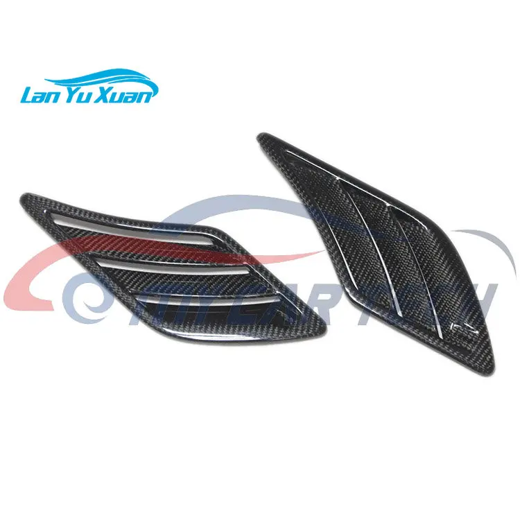 Real Carbon Fiber Front Side Fender Side Air Vent Cover Trim fit for  A5 2008-2015 Car Accessories