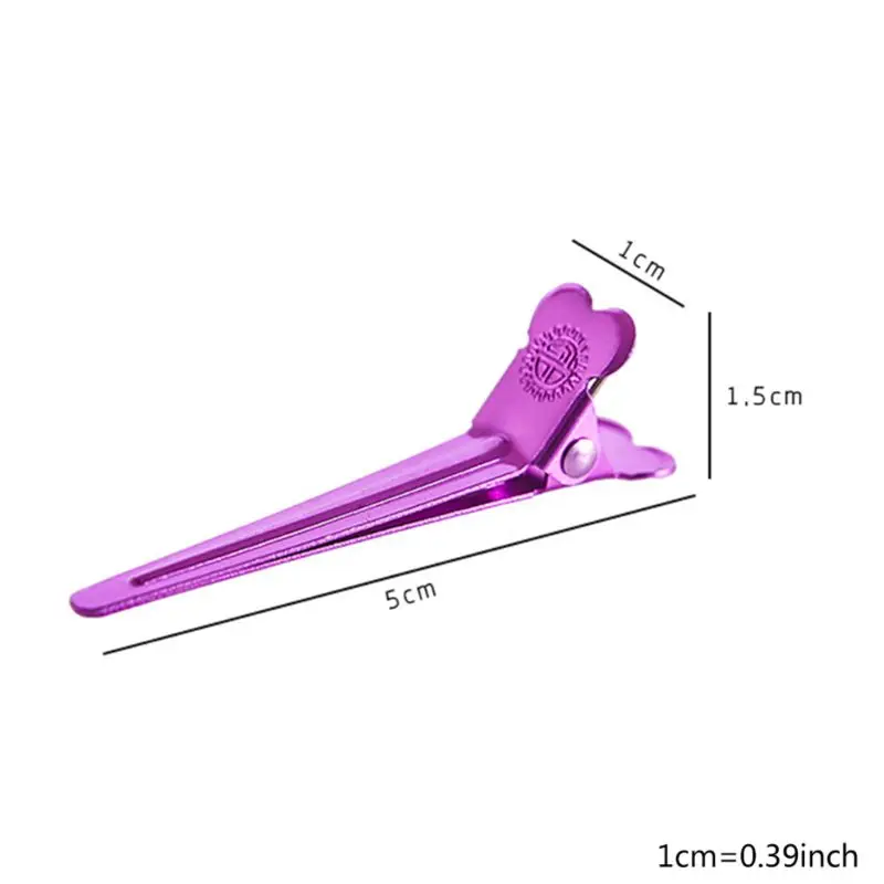 20Pcs 살롱 분할 오리 빌 클립 여러 가지 빛깔의 금속 Hairdressing Sectioning 비 슬립 악어 머리 핀 드롭 배송