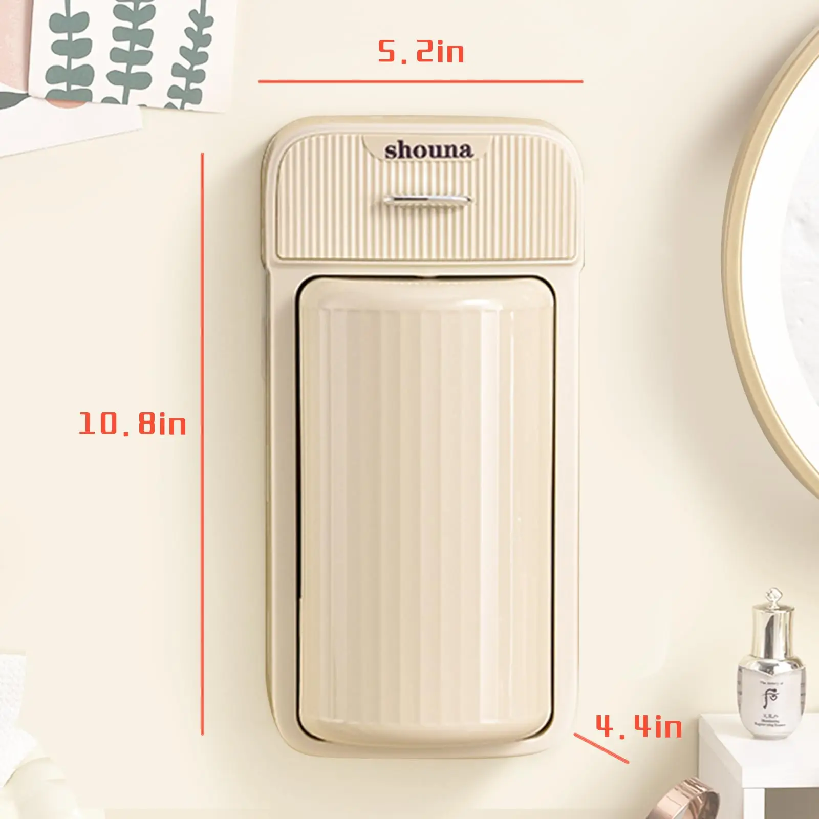 Wall Mounted Brush Holder Makeup Brush Organizer,360° Rotating Storage Holder for Cosmetics Makeup Organizer with Drawers 2