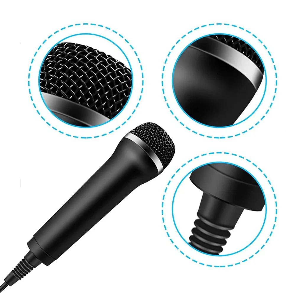 USB Wired Microphone Karaoke Mic for Nintendo Switch Wii PS4 Xbox PC Computer