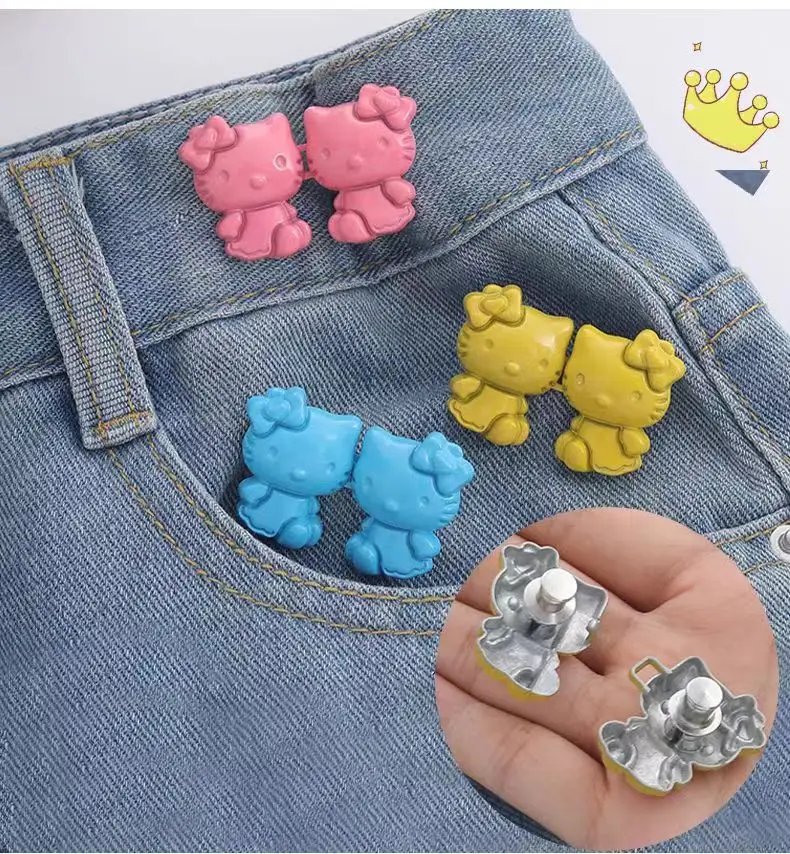 

Hello Kitty waist buckle cute lazy man no trace belt jeans waist waist tool waist waistband button brooch