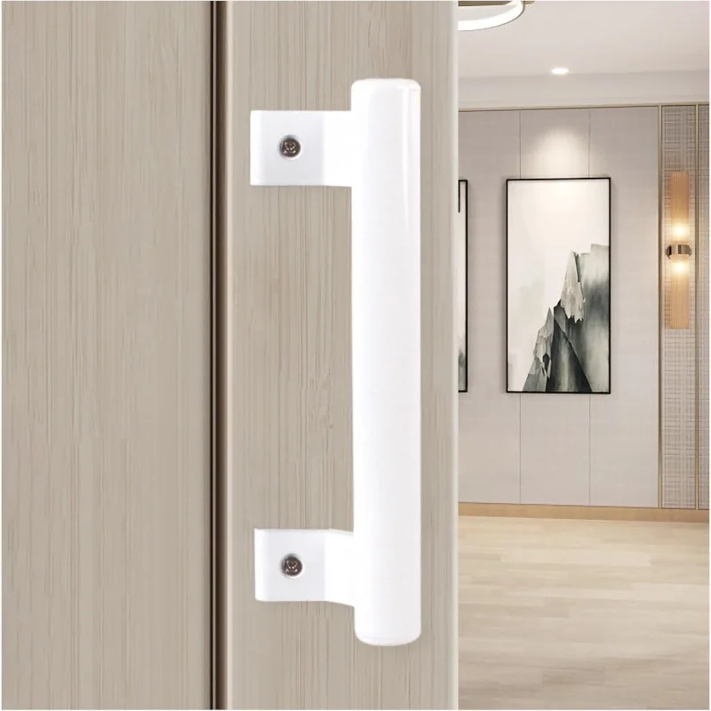 8 Inch Glass Door Pull Handle for Patio Doors Universal Right/Left Aluminum Alloy Sliding Door Handles Furniture Cabinet Handle