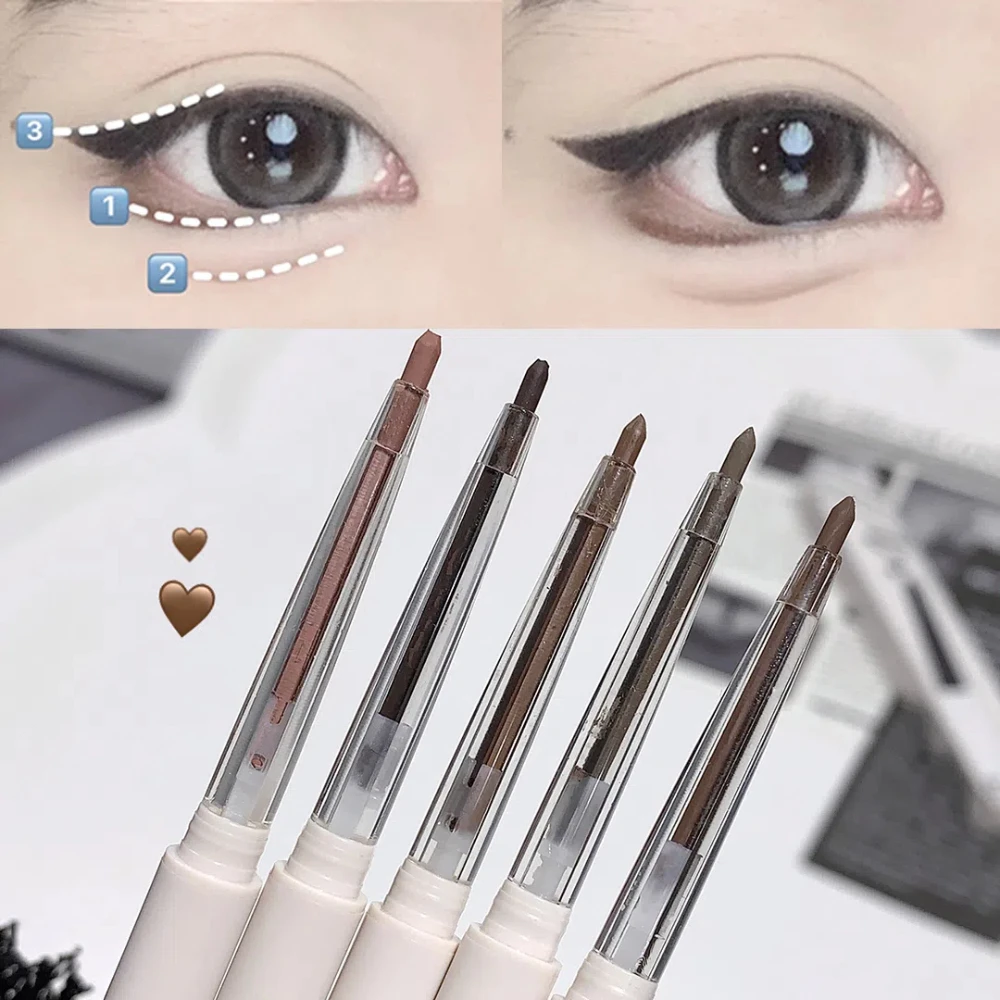 Matte Lying Silkworm Eyeliner Gel Pen Waterproof Not Blooming Quick Drying Eye Liner Pencil Tea Brown Eye Shadow Pen Makeup