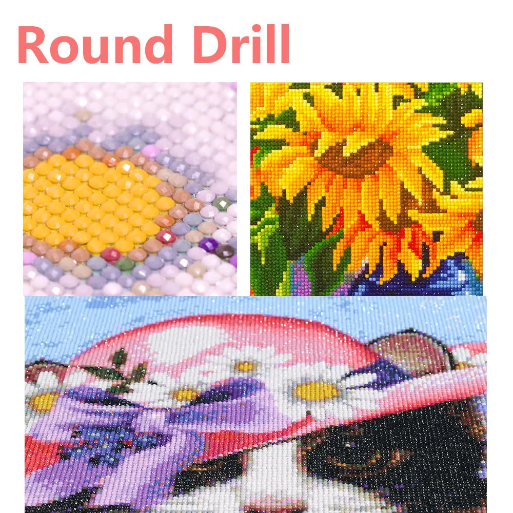 HUACAN DMC Rhinestones For Embroidery Full Square Drill Crystal For Diamond Painting