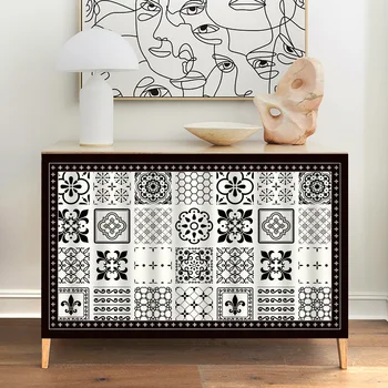 Tenda per armadio da cucina geometrica retrò, armadio antipolvere, tenda per armadio, camera da letto, libreria, tende corte, mezza tenda 1