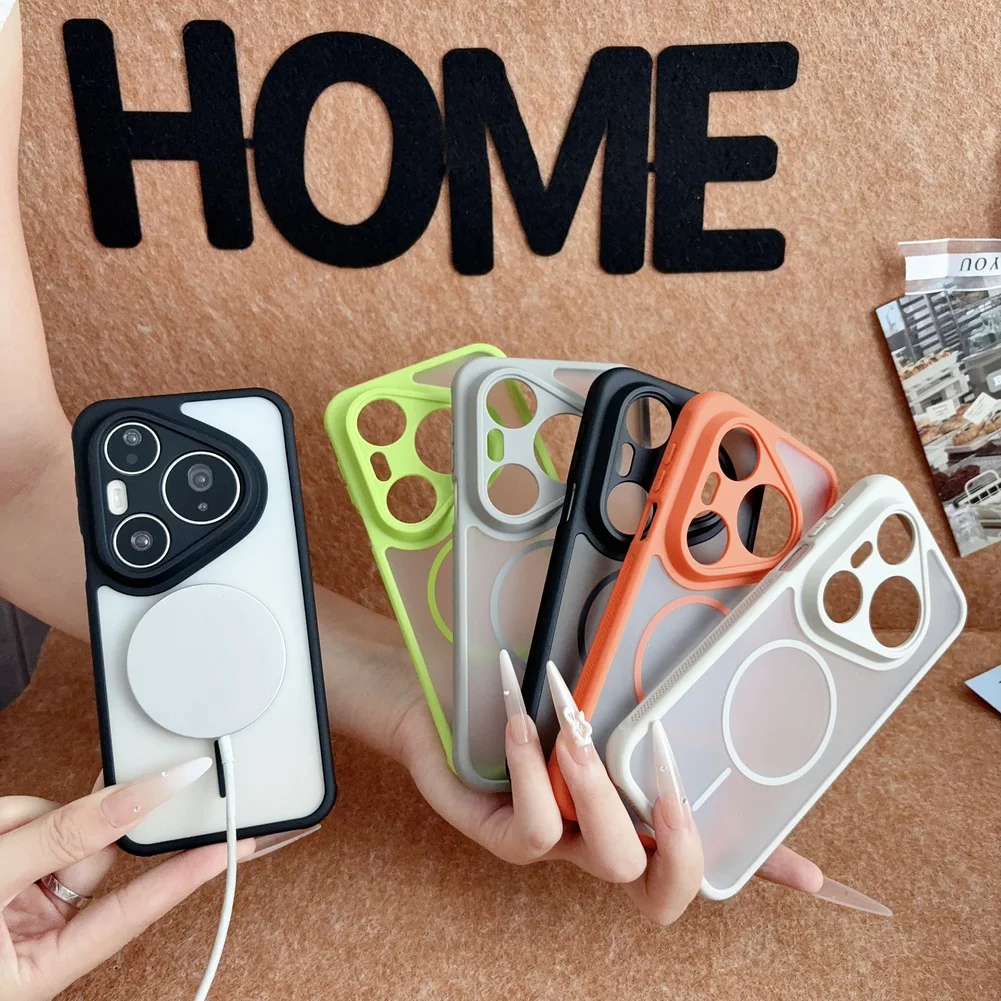 Magnetic Ring Protective Case with Side Vent Holes and Skin-Feel Finish
