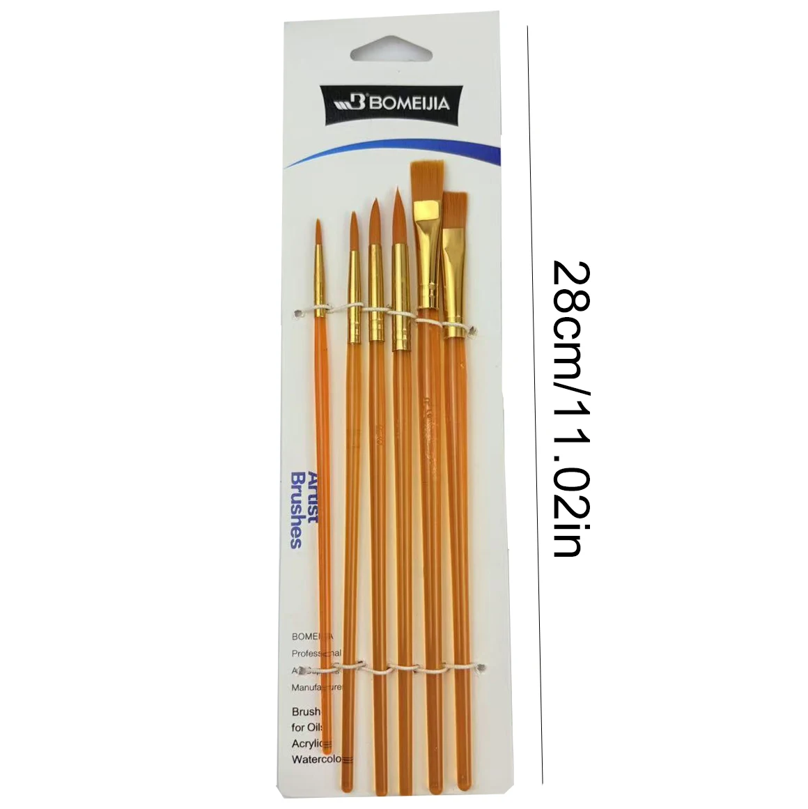 6개입 아티스트 페인트 브러쉬 세트 아크릴, 유화, 수채화, 아크릴 페인팅, 바디, 얼굴, 돌, 캔버스용