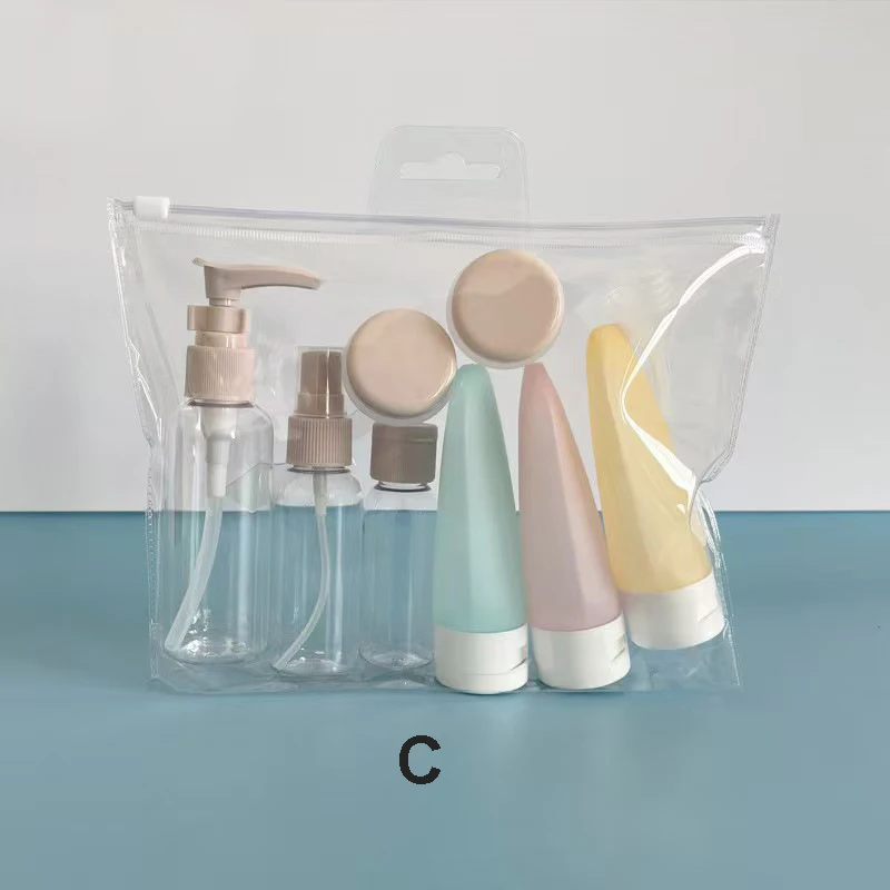 Compact Travel Toiletries Set - Refillable Skincare Containers