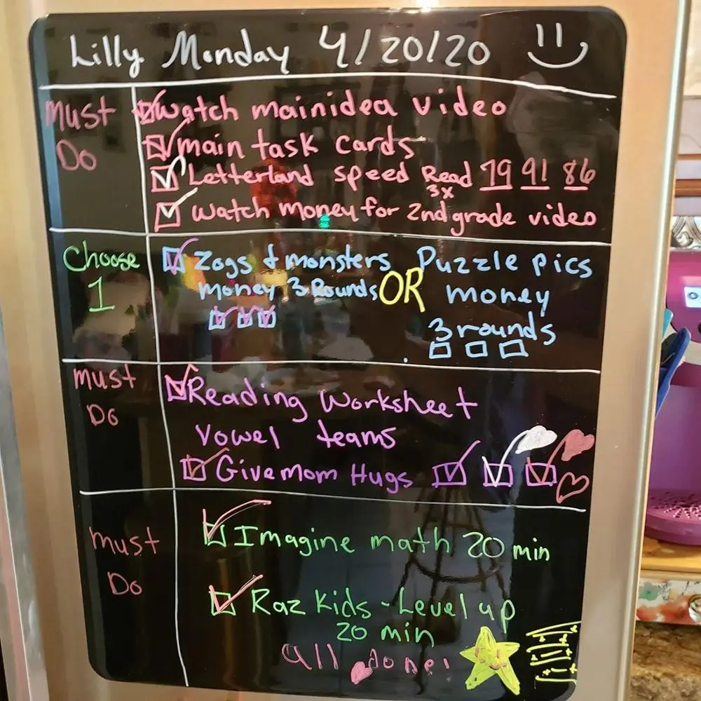 Household Drawing Board PET Blackboard Stickers Magnetic Schedule Magnetic Drawing Board Removable Black Preschool Photo Props