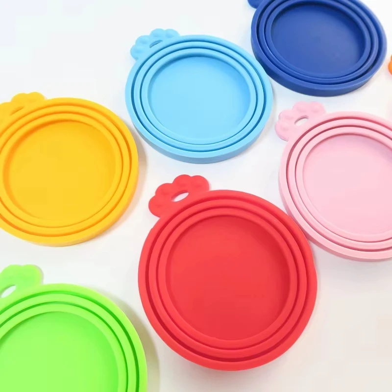 Reusable Pet Can Box Cover Keep Fresh Tin Cover Cans Cap Dogs Food Seal Mould Proof Silicone Lid Food Storage food cover fresh keeping cover preservation cover