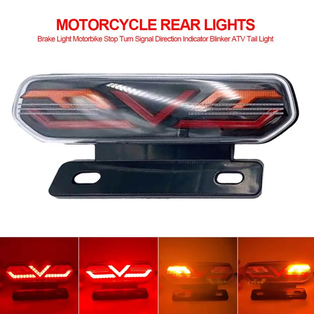 

LED Motorcycle Brake Light 12V Motorcycle Rear Lights ATV Tail Light Motorbike Stop Turn Signal Direction Indicator Blinker Lamp