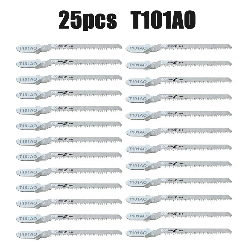 25 Stück T101AO T-Schaft HCS Stichsägeblatt-Set, sortiertes Metall-Stahl-Stichsägeblatt für Bosch-Kunststoff-Holzschneidewerkzeuge