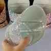 Luxury Rotary Rhinestone Makeup Organizers Sparkling Pencil Pen Holder Cosmetic Storage Tool Cosmetic Brush Storage Box 3 Slots 4
