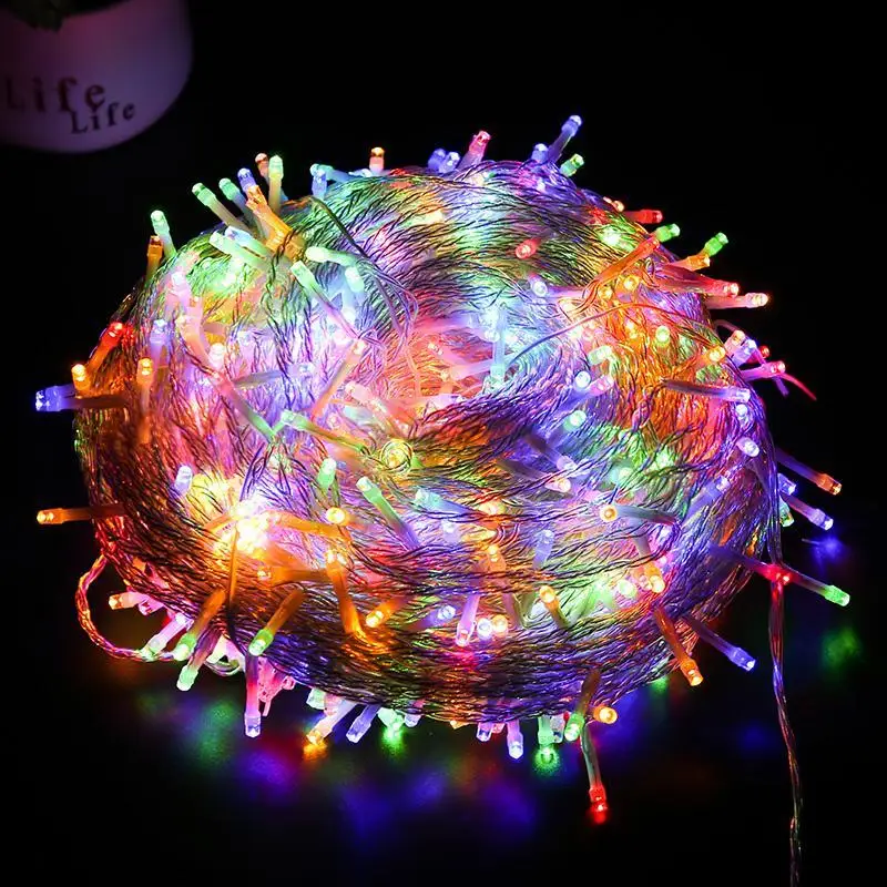 Outdoor LED String Christmas Fairy Lights 8 Modes 110V/220V Xmas Garland Holiday Wedding Party Decoration 10M 20M 30M 50M 100M