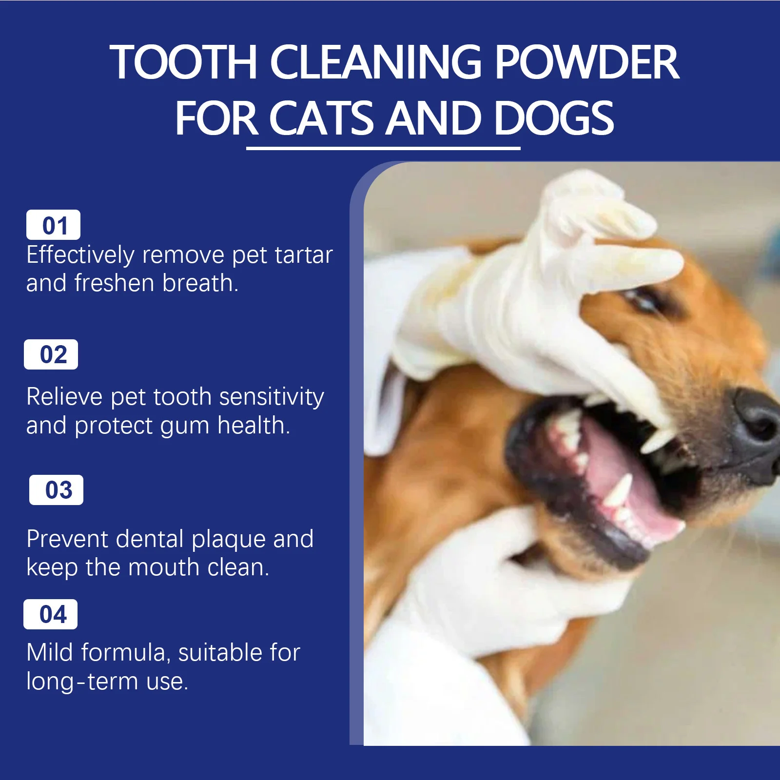 Dental Powder For Pet Teeth Cleaning Products Dogs Bad Breath Treatment Plaque off Teeth Stone Tartar Remover Cats Dental Care