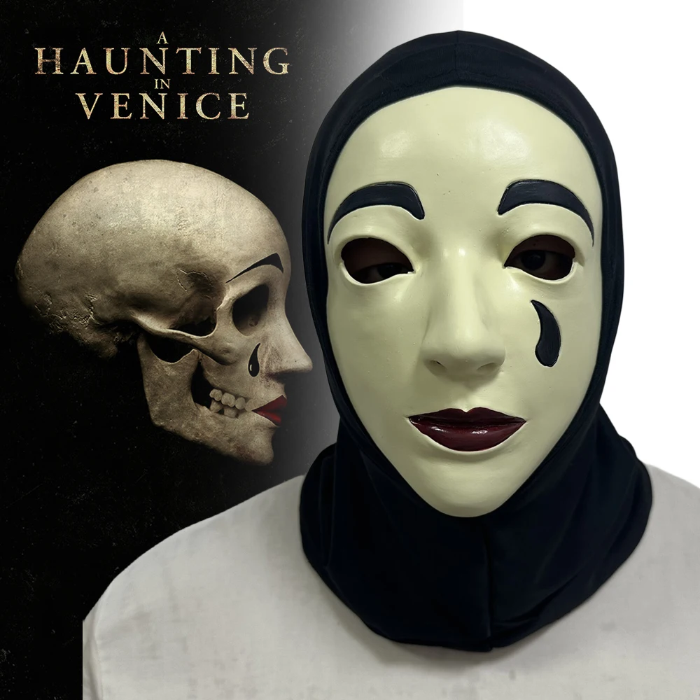 

Halloween A Haunting In Venice Cosplay Horror Ghost Face Killer Mask Latex Terror Helmet Carnival Party Adult Costume Props