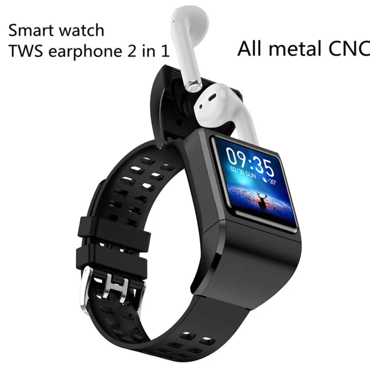

G36 New Smart Watch TWS Bluetooth Headset 2 In 1 Full Touch Screen 1.3 Inch Waterproof Sports Fitness Men Wristband Heart Rate