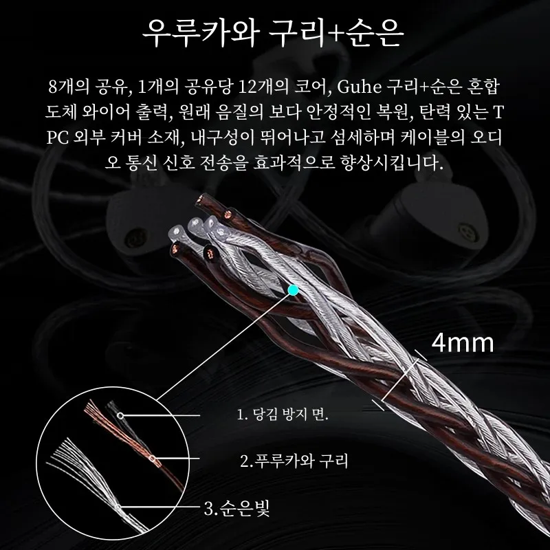 YYTCG    ̺, 8 ھ  ǹ ȥ MMCX 0.78, ĳ  Fudu HOLA CŸ , 2  2.5mm, 4.4mm, 3.5mm