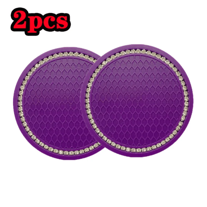 2pcs 자동차 코스터 워터 컵 병 홀더 Anti-slip 패드 매트 실리카 젤 인테리어 장식에 대 한 방수 자동차 스타일링 액세서리