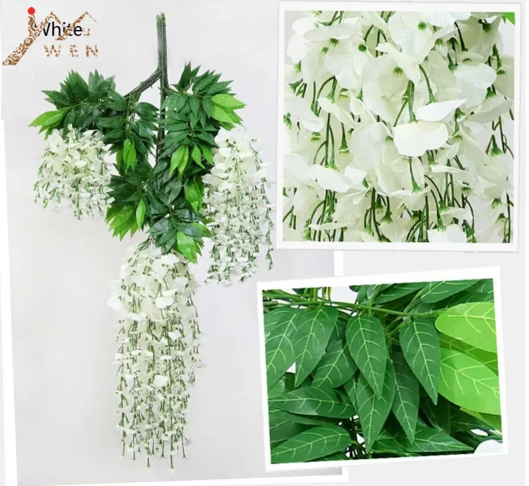 

110cm 24pcs/lot Silk Wisteria Garland Artificial Wisteria Flower Garlands Wedding Decoration Home Decorations