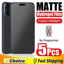 5 - Pack Matte Frosted Screen Protector Hydrogel Films - Matte Hydrogel Film (For iPhone 11Pro Max)