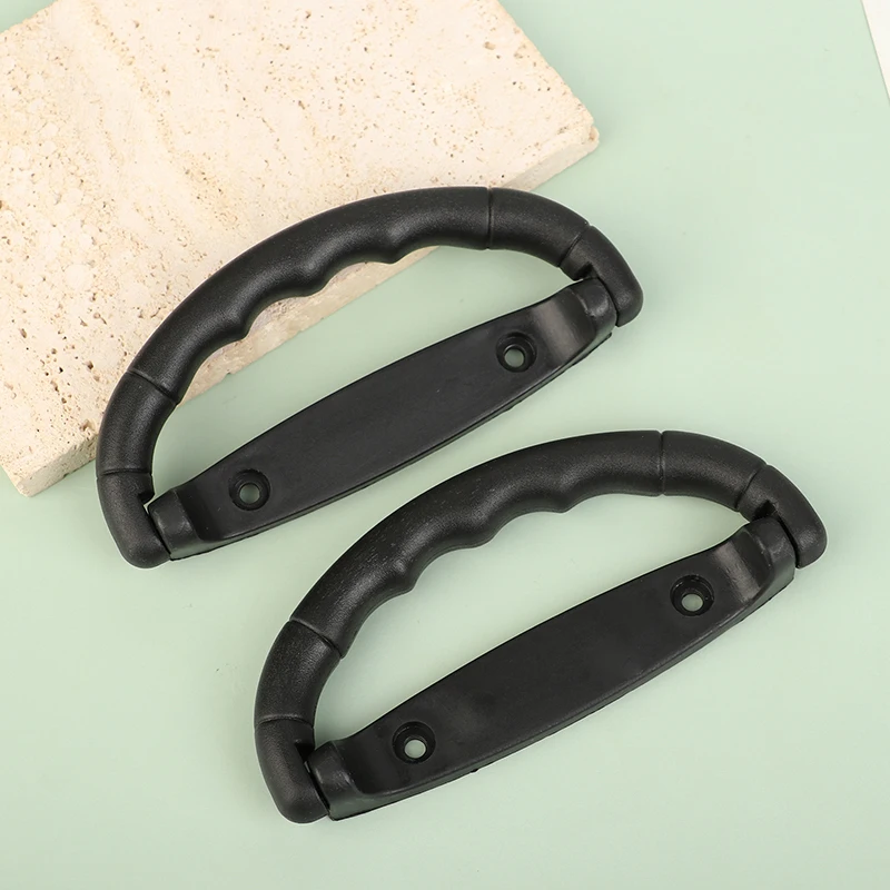Black Plastic Luggage Handle 2pcs Suitcase Strap Pull Air Case Carrying Air Bag Grip Anti-Slip Knob Box Replacements plastic luggage handles