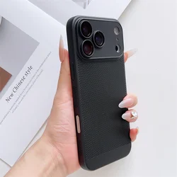 Ultra - Slim Breathable Cooling Phone Case - Durable Solid Color Cover for iPhone 14 (Black)