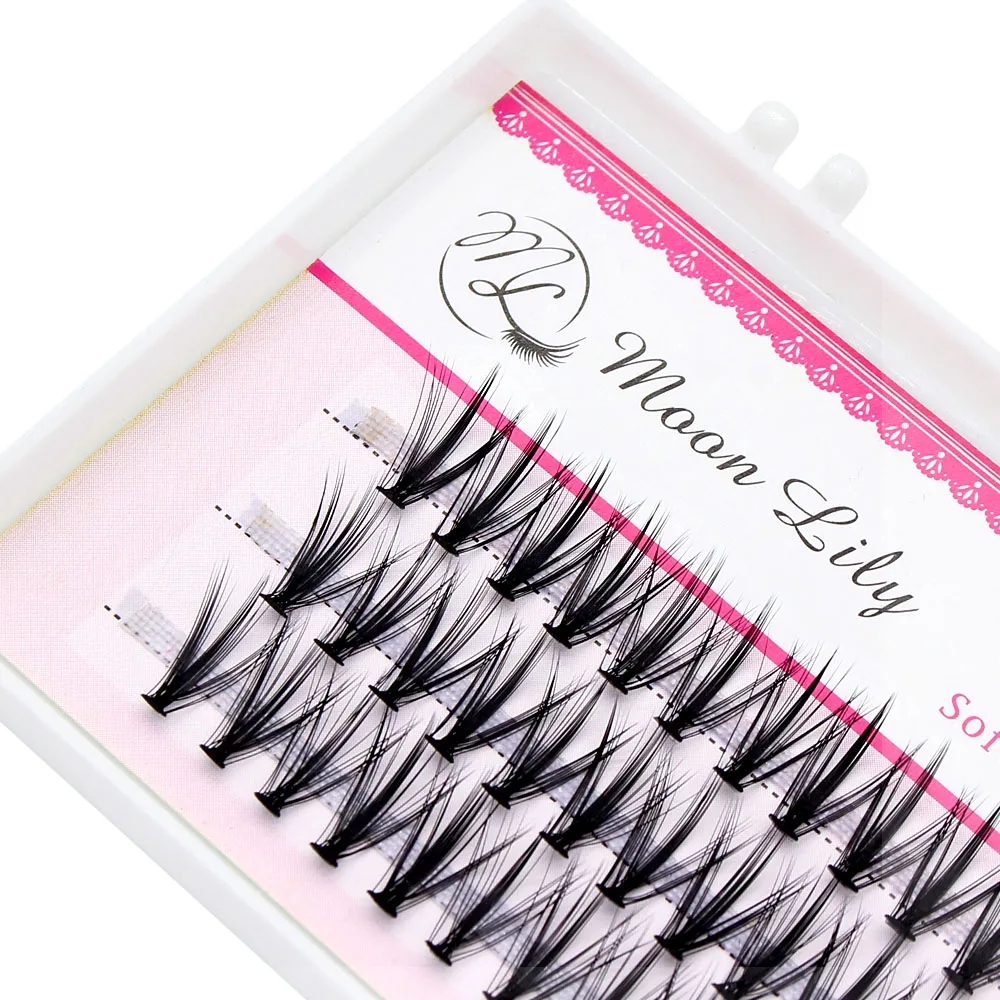Silk Makeup Individual Mink EyeLashes 3D Volume Grafting Fake False Black Cluster Eyelash Extensions Lash Bunche Moonlily 60pcs eyelash extension eyelash extensions eyelash extension lashes fake eyelashes false eyelashes