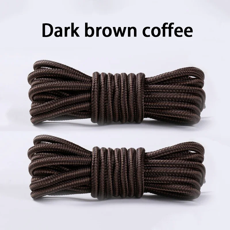 Durable Heavy-Duty Round Boot Laces - 2 Pairs for Hiking, Work, and Outdoor Sports