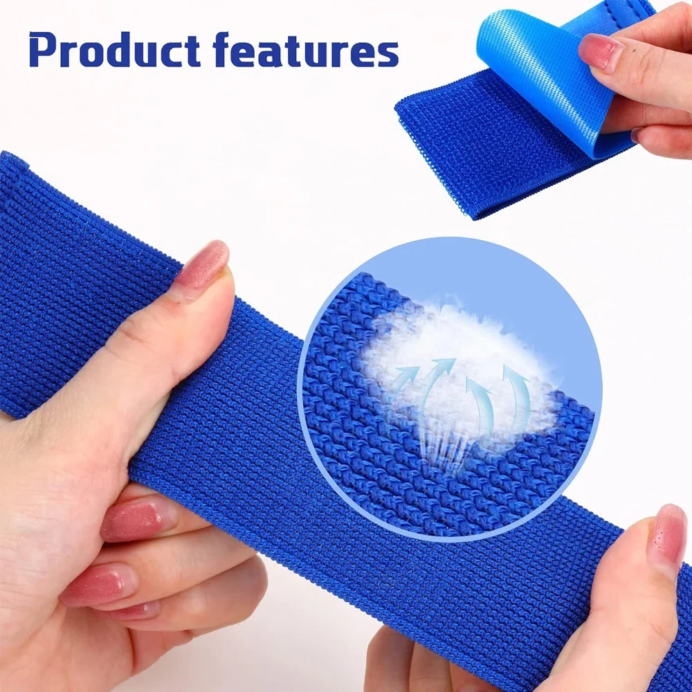 Soccer Shin Guards Shin Guard Pads 1Pair Soccer Shin Guard Strap Fixed Bandage Tape Fastener Adjustable Elastic Sports