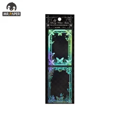 Mr.Paper 4 디자인 빈티지 스티커 INS 스타일 다채로운 테두리 다기능 핸드북 DIY 장식 콜라주 한국어 문구, Mr.Paper 4