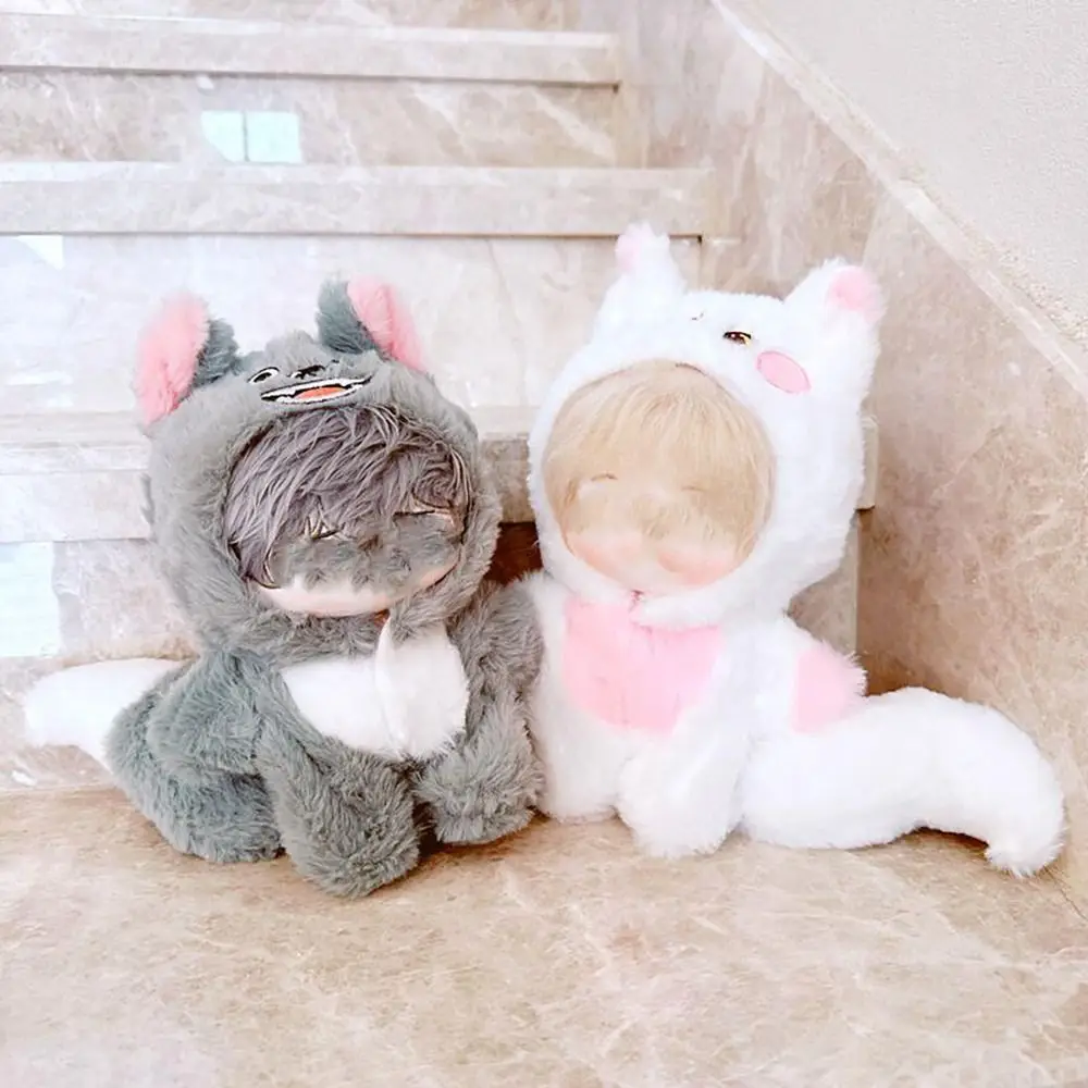 Plush Doll Jumpsuits With Tail Cartoon Animal Outfit