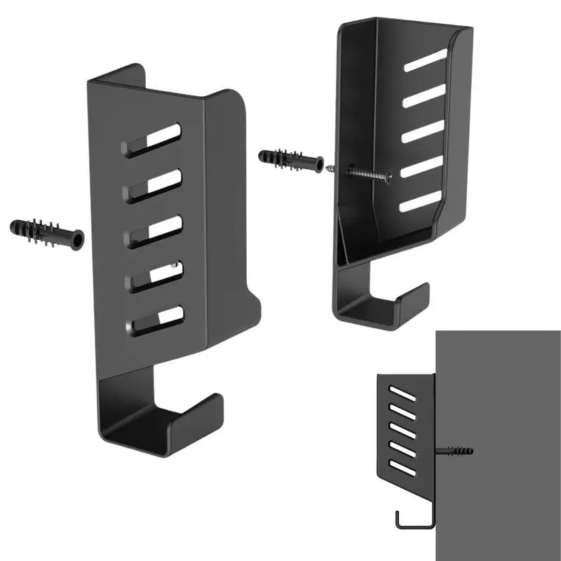 Adjustable Wall Mount Tablet Holder Space Saving Storage Cable Organizer Bracket Laptop Stand 2pcs For Wifi Router TV Box