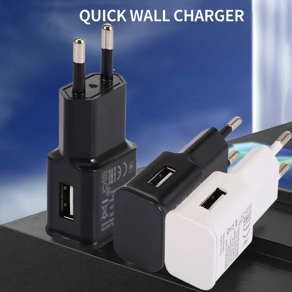 5W USB Wall Charger Power Supply 5V 1A Universal Portable Travel Power Compatible With Samsung iPhone