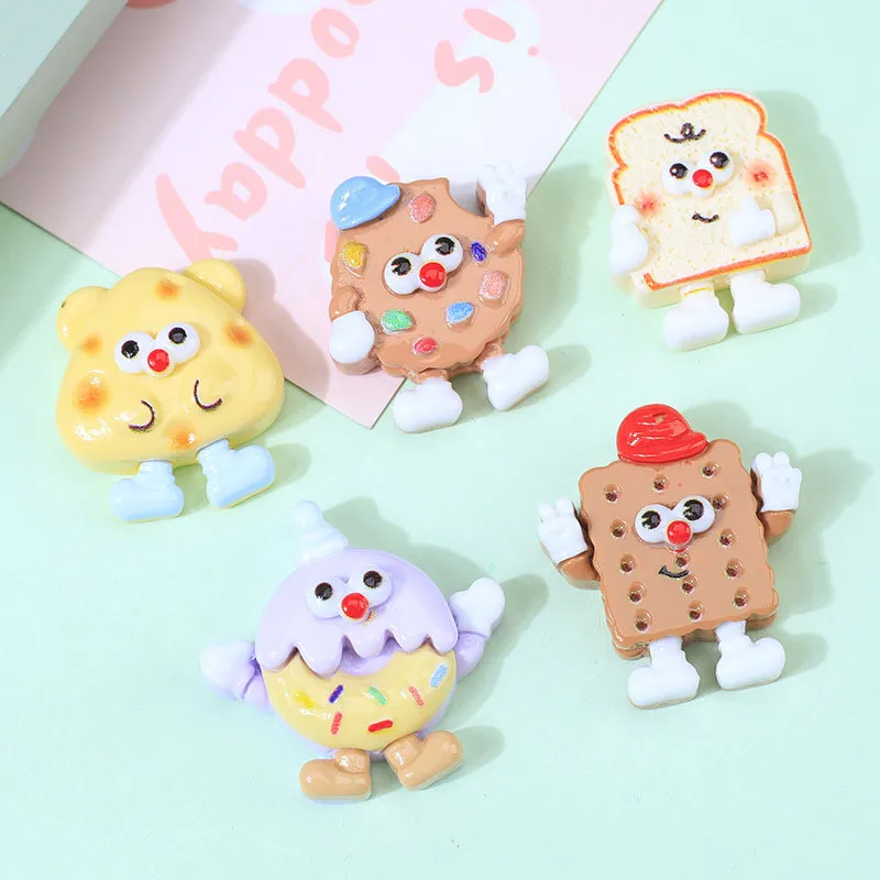 

Миниатюрный мультяшный печенье в масштабе 1:12, шоколадная каучуковая еда для завтрака, миниатюрный детский Кукольный домик, аксессуары для украшения дома