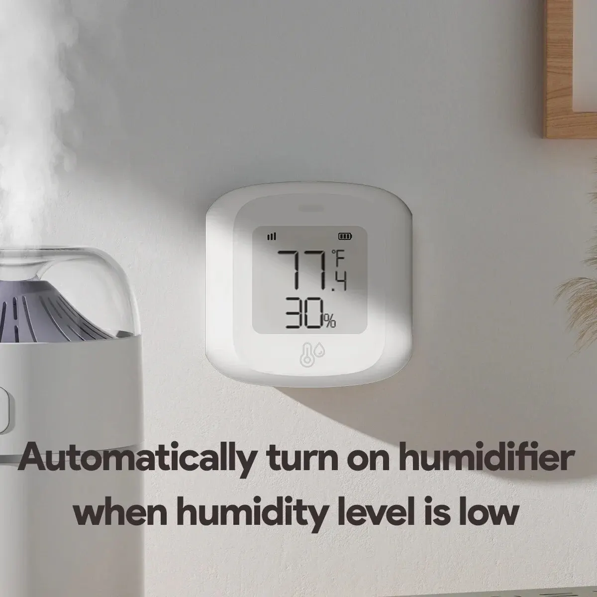 Smart Temperature Sensor Smart WiFi/Zigbee Temperature and Humidity Indoor Hygrometer Thermometer with LCD Display Support Home Assistant Zigbee2m