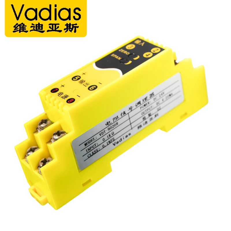 Resistance Signal Transmitter 0-50ohm 0-100ohm 0-1Kohm to 4-20mA 0-10V 0-5V DC24V Resistance Signal Converter