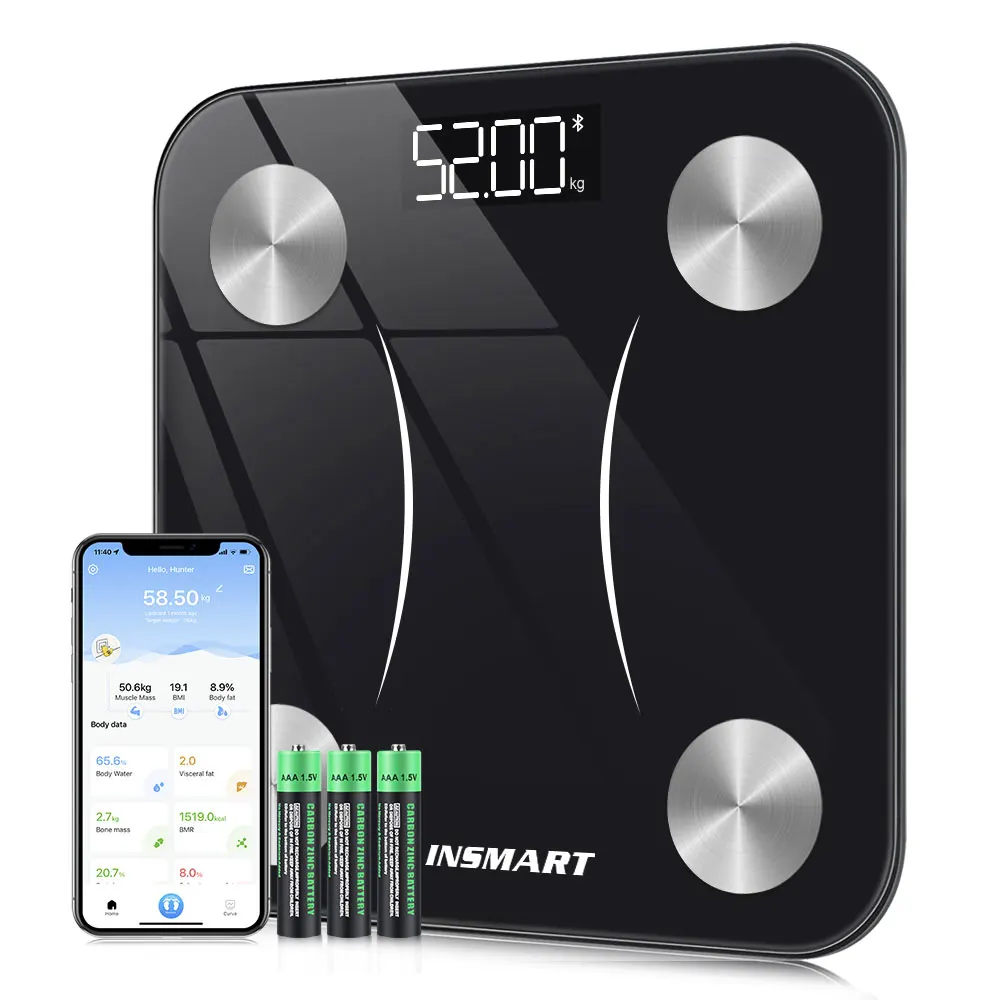 INSMART Smart Body Fat Weight Scales Bioimpedance Scale Digital