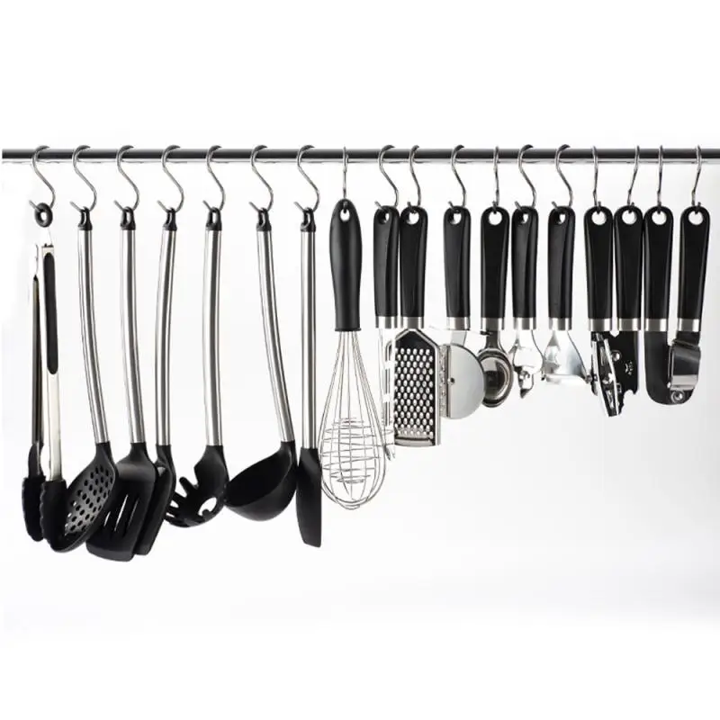 Steel Home Kitchen Organizer Hanger S Shaped Hook Storage Rack Clasps Hooks 