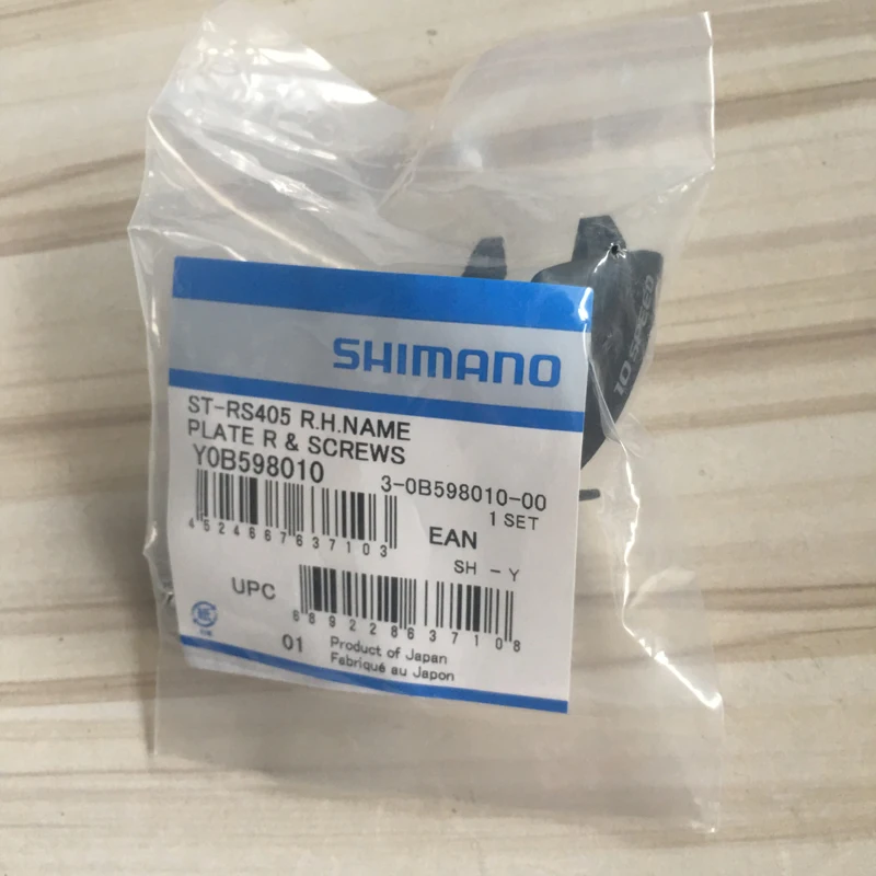 シマノ-ネームプレートと固定ネジ、左手と右手、ST-R785、rs405、rs505