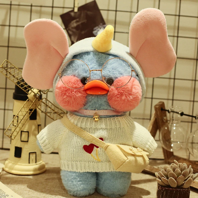 Lalafanfan ブルーアヒルぬいぐるみかわいいぬいぐるみ