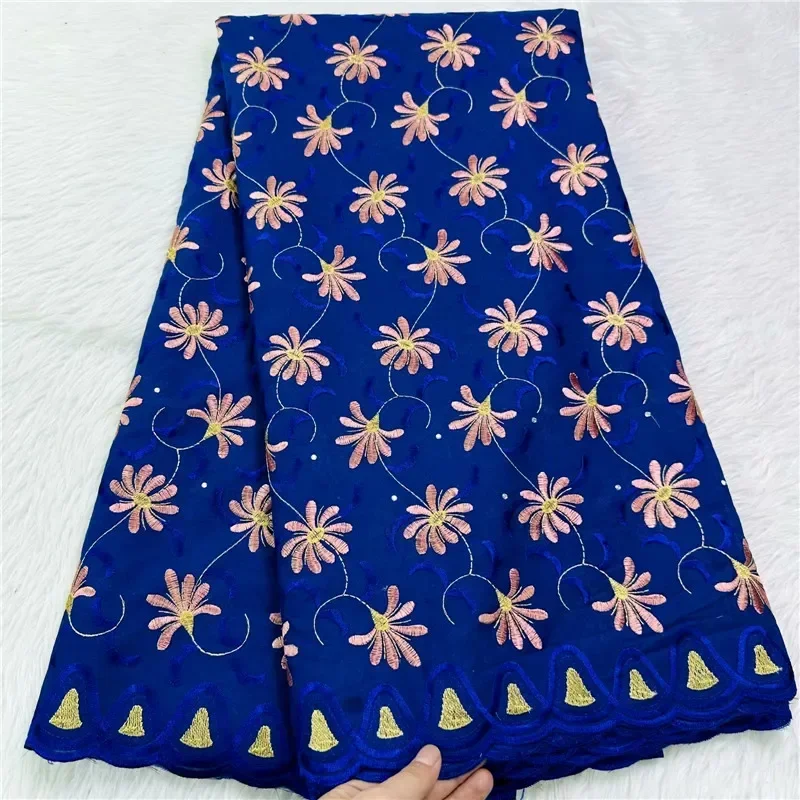 

5 ярдов, швейцарская вуаль, кружевная ткань, тяжелая вышивка бисером, Африканский высококачественный 100% хлопок с бриллиантами, популярный Дубайский стиль WQ10302