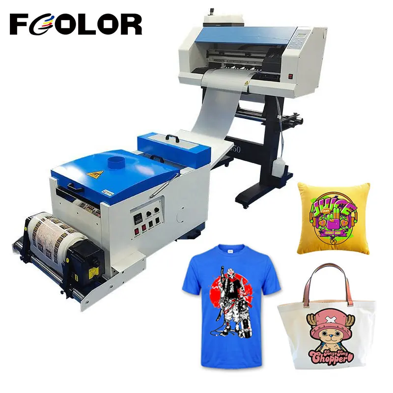 

Fcolor 30 см DTF принтер Dual XP600 для DTF PET пленка футболка брюки одежда текстильная реклама печать используется с шейкером для порошка