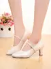 Woman's Latin Dance Shoes Ladies Tango Jazz Modern Ballroom Practice Dancing Shoes Soft Sole Heels 5cm Women Heeled Sandals 6
