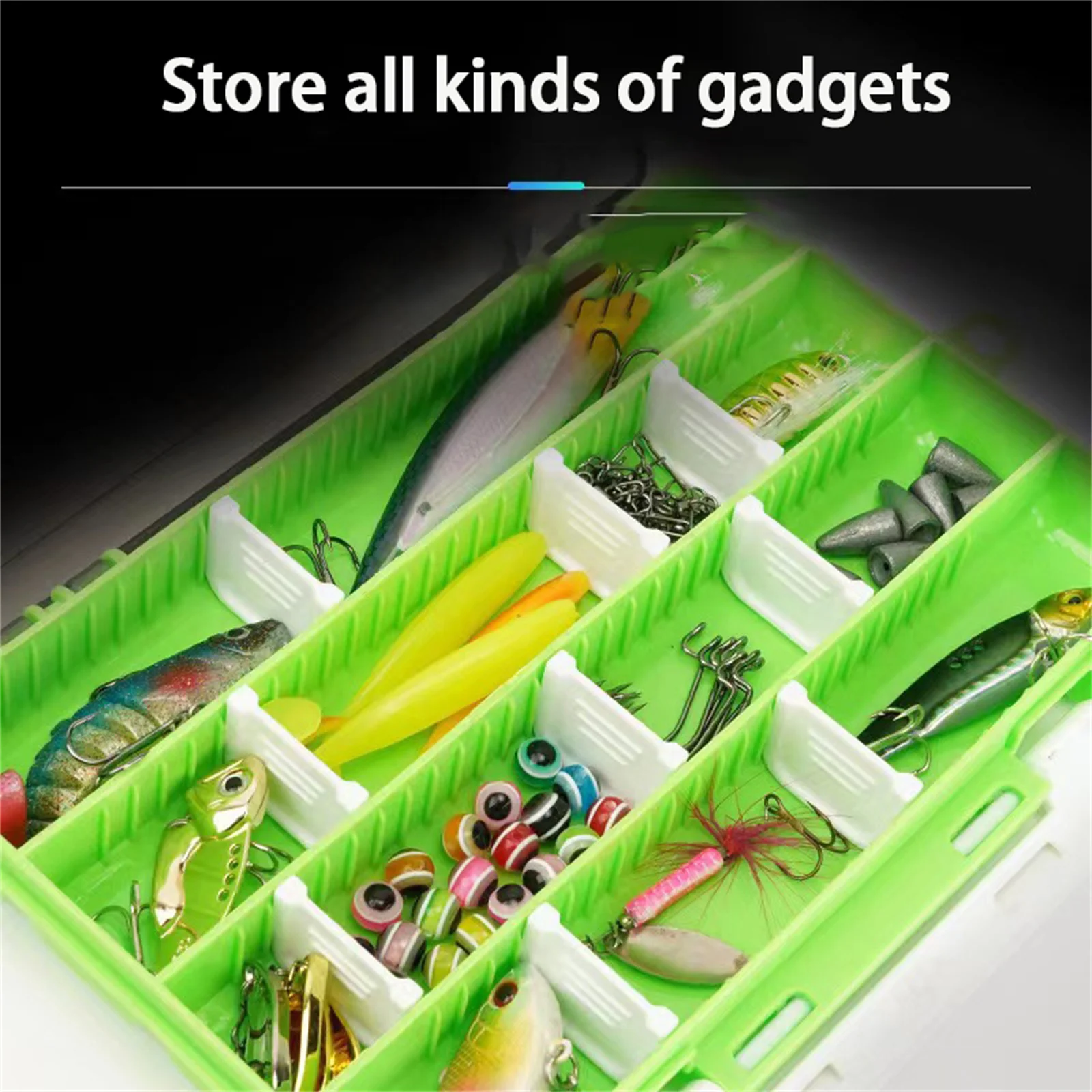 Portable Fishing Tackle Boxes DIY Bait Container Fish Lure Storage